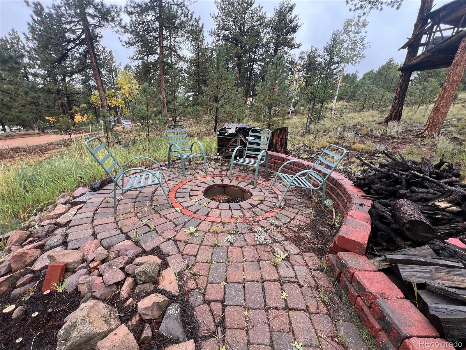 187 Johnson Road Bailey, CO 80421 - Photo 25 of 37 a view of a backyard with sitting area