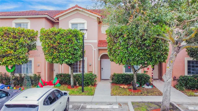 a car parked in front of a building