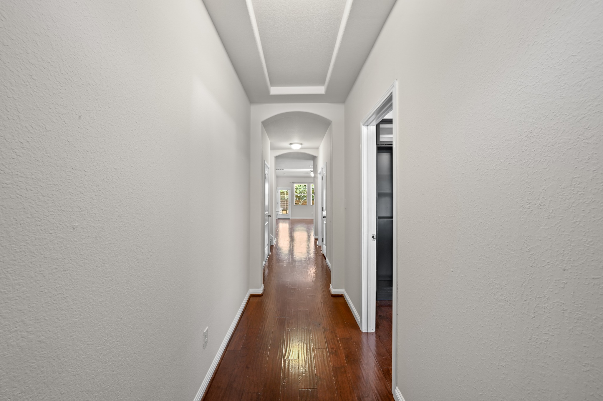 351 Wincliff Drive Buda, TX 78610 - Photo 5 of 40 A long, inviting hallway with lustrous hardwood floors leads to sun-drenched rooms.