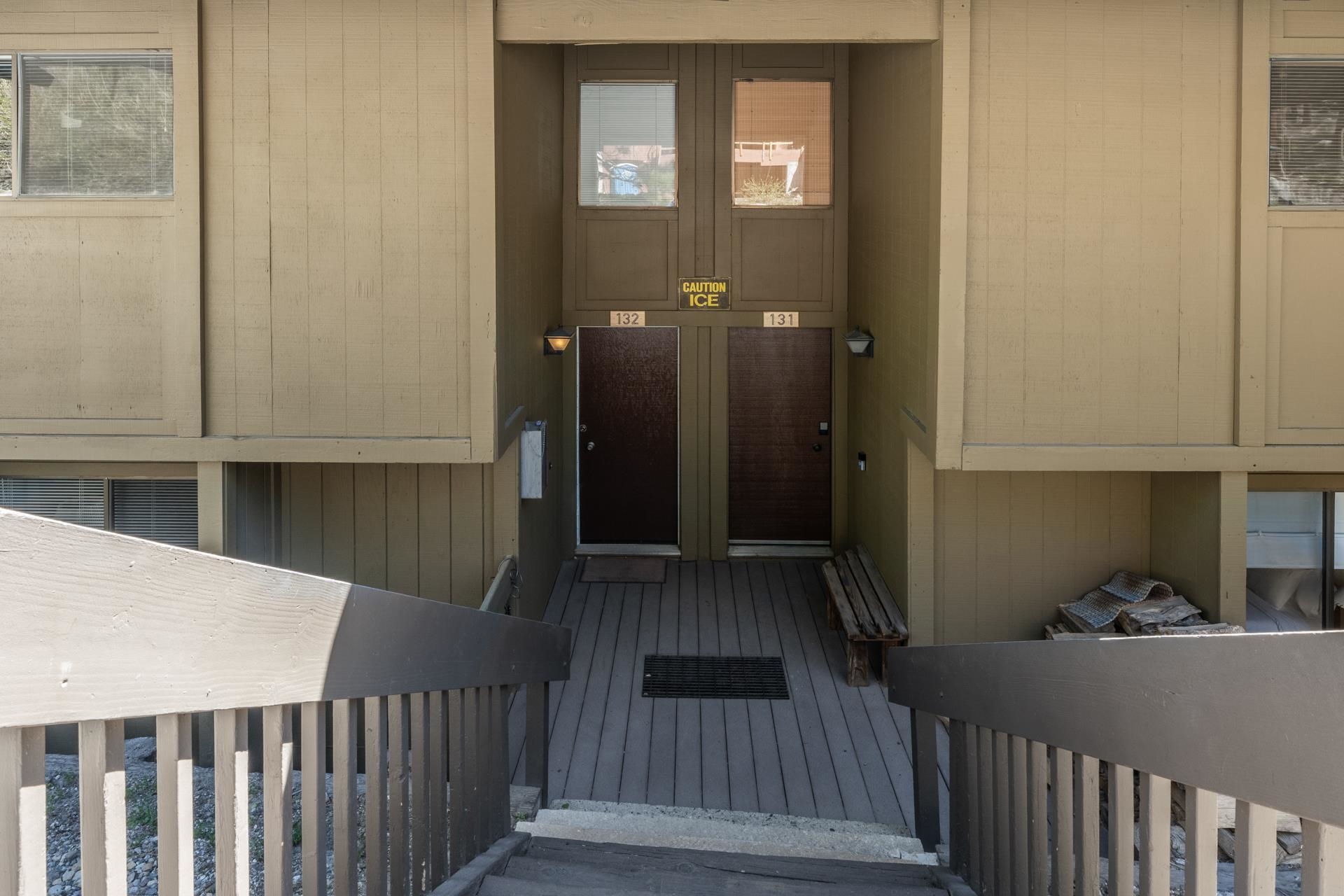 94 John Muir Road, Unit 132 Mammoth Lakes, CA 93546 - Photo 38 of 58 a view of a hallway with wooden floor and a cabinet