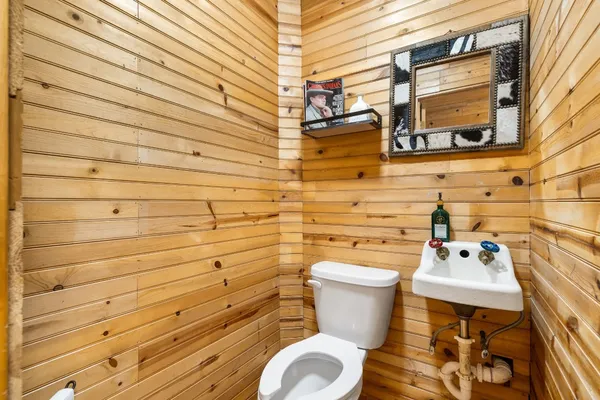 a bathroom with a sink and a toilet