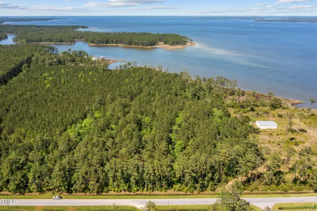 a view of a lake with a mountain