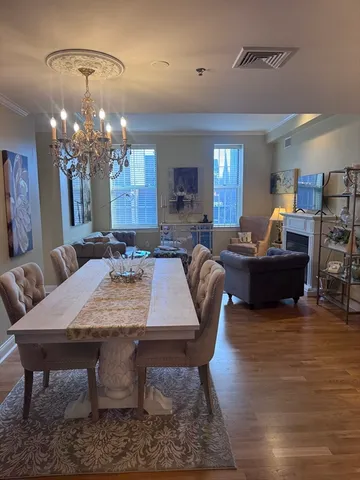 a view of a livingroom and dining room