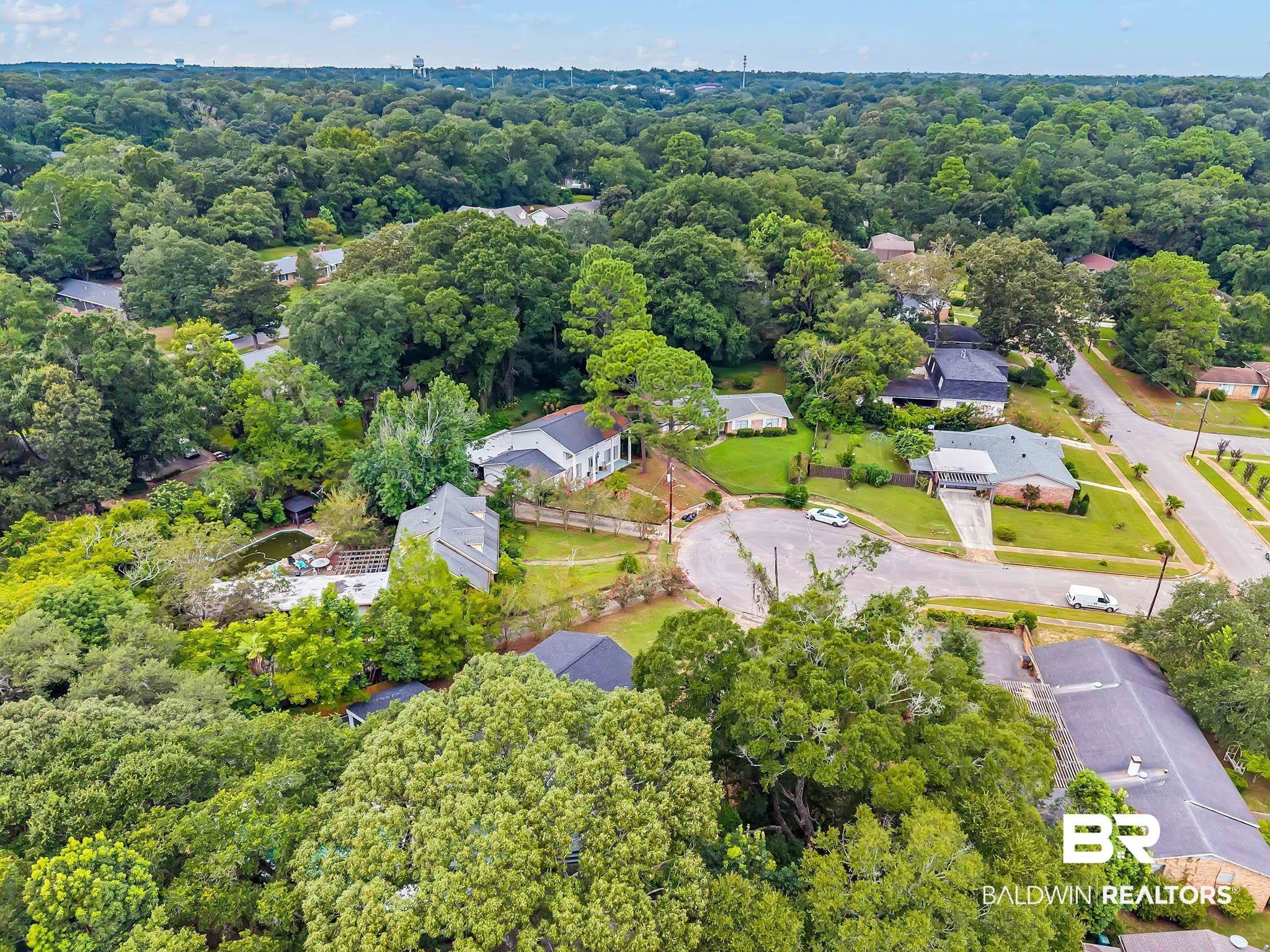 4705 Sherry Court Mobile, AL 36693 - Photo 84 of 100 Drone / aerial view of a heavily wooded area