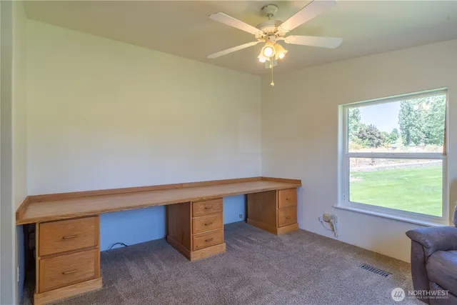 an empty room with a window