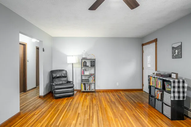 a view of livingroom with furniture and wooden floor