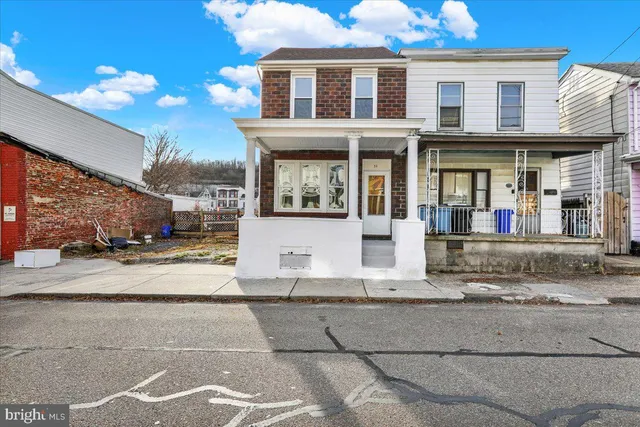 a front view of a building