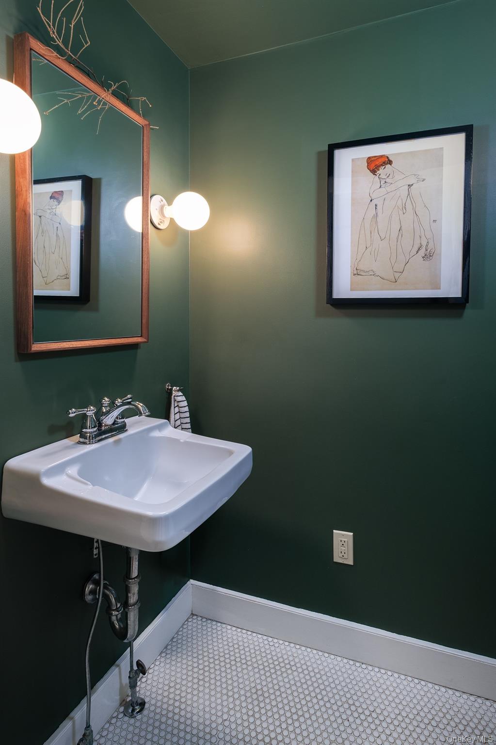 77 Upper Hook Road Rhinebeck, NY 12572 - Photo 19 of 48 a bathroom with a sink and a mirror