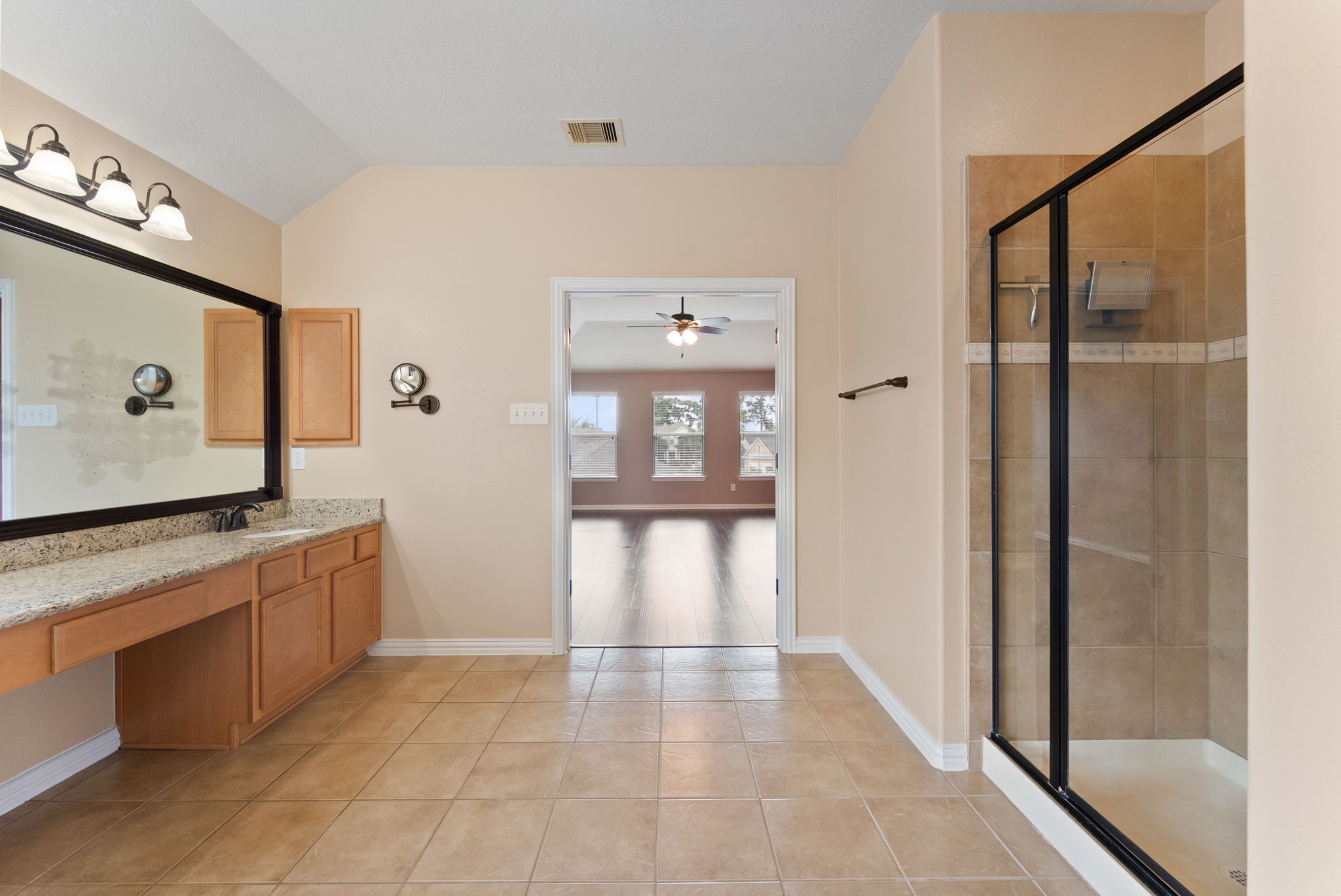19415 Sorrell Ridge Drive Spring, TX 77388 - Photo 24 of 44 Immaculate primary bath has his and hers vanities and lots of storage.