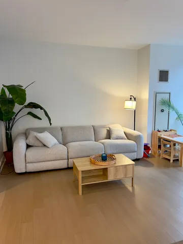 a living room with furniture and a couch