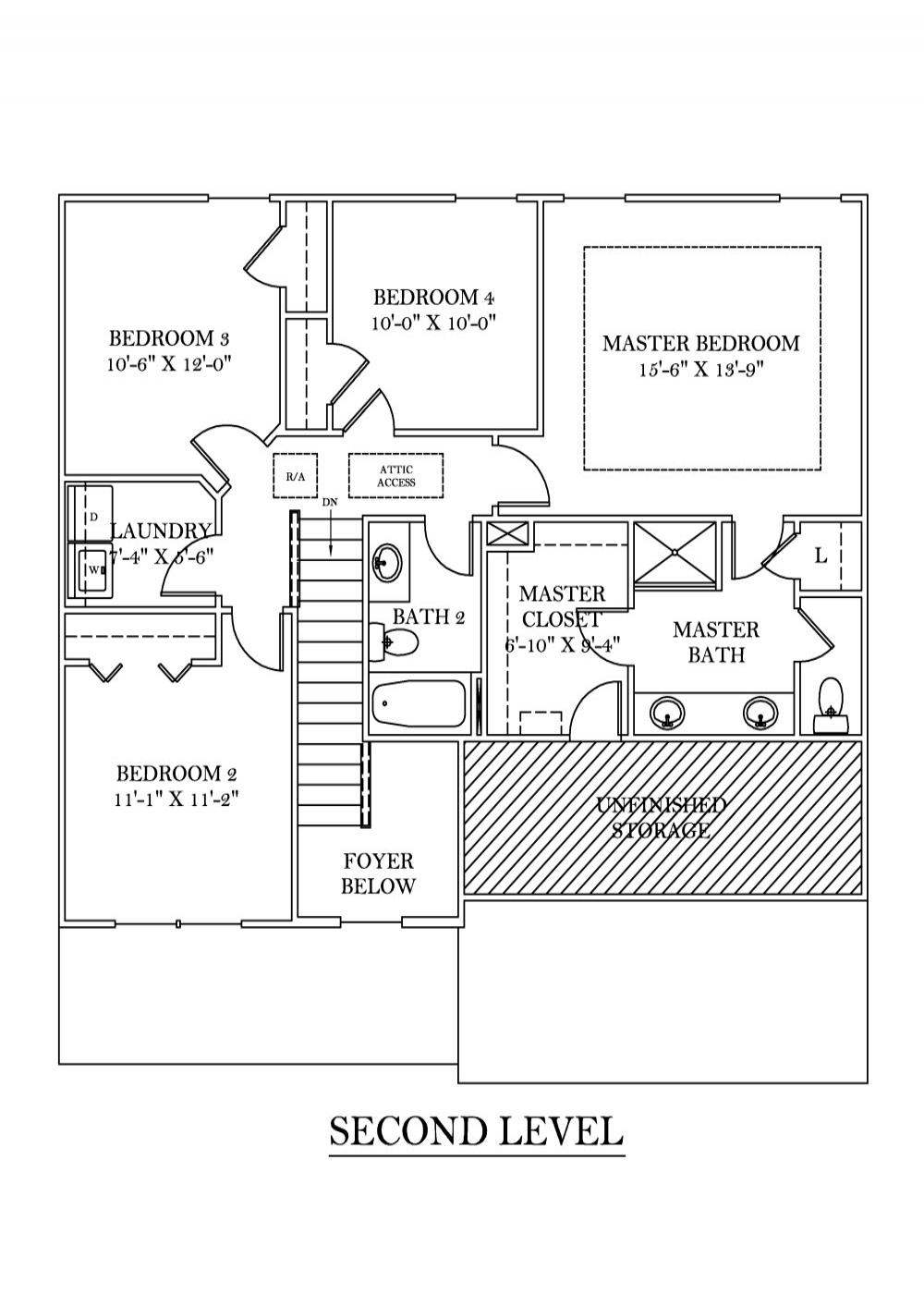1765 Timber Creek Road Northeast Cleveland, TN 37323 - Photo 43 of 43 Second Level Floorplan