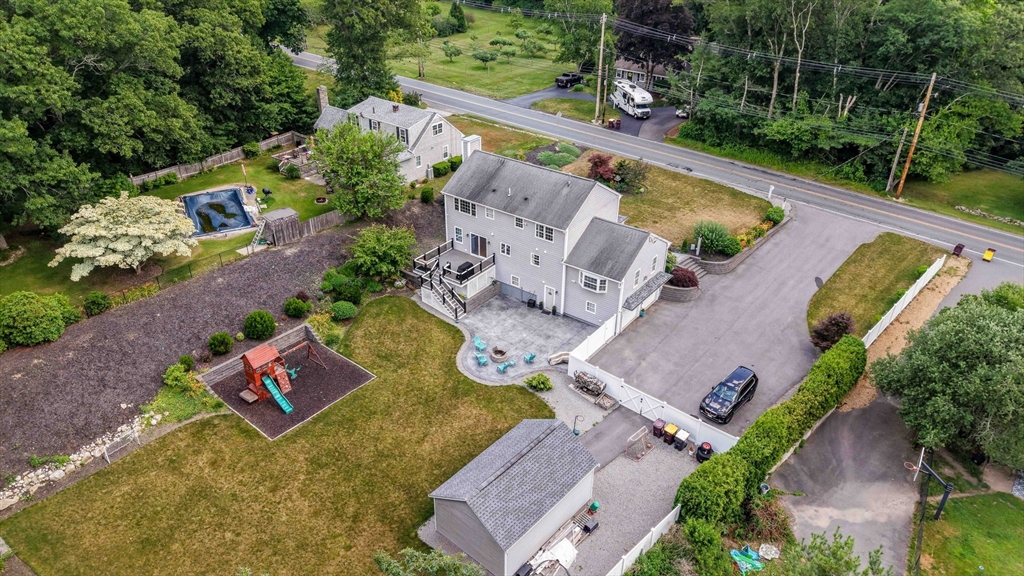 489 Main Street Acushnet, MA 02743 - Photo 31 of 37 an aerial view of house with a swimming pool