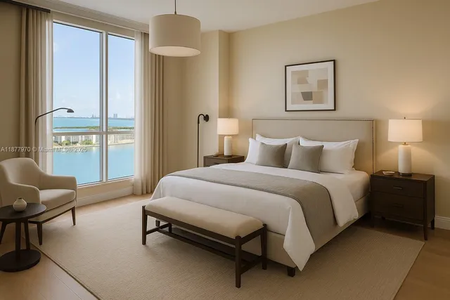 an empty room with a window