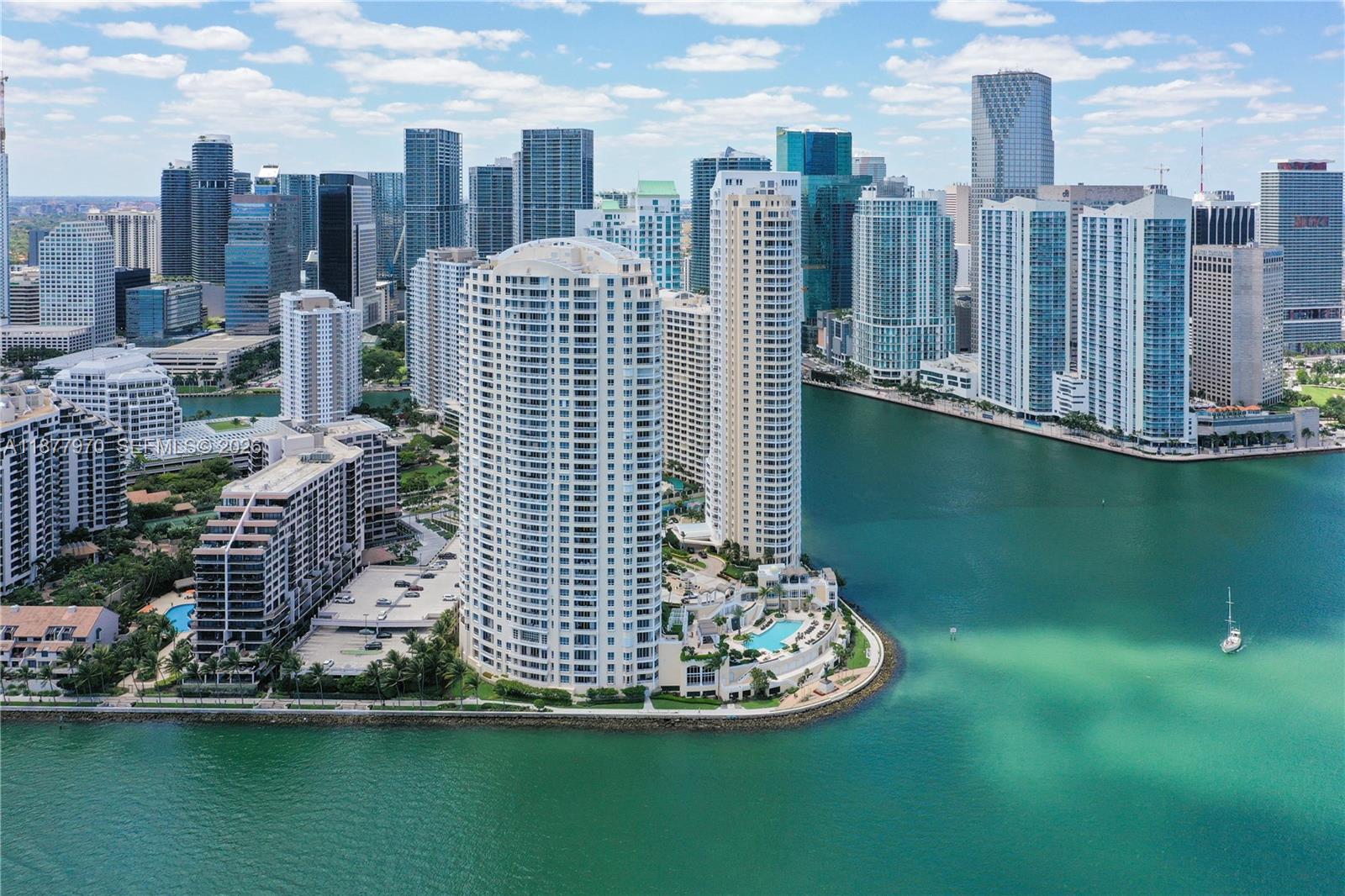 848 Brickell Key Drive, Unit 2502 Miami, FL 33131 - Photo 3 of 40 a view of a city with tall buildings