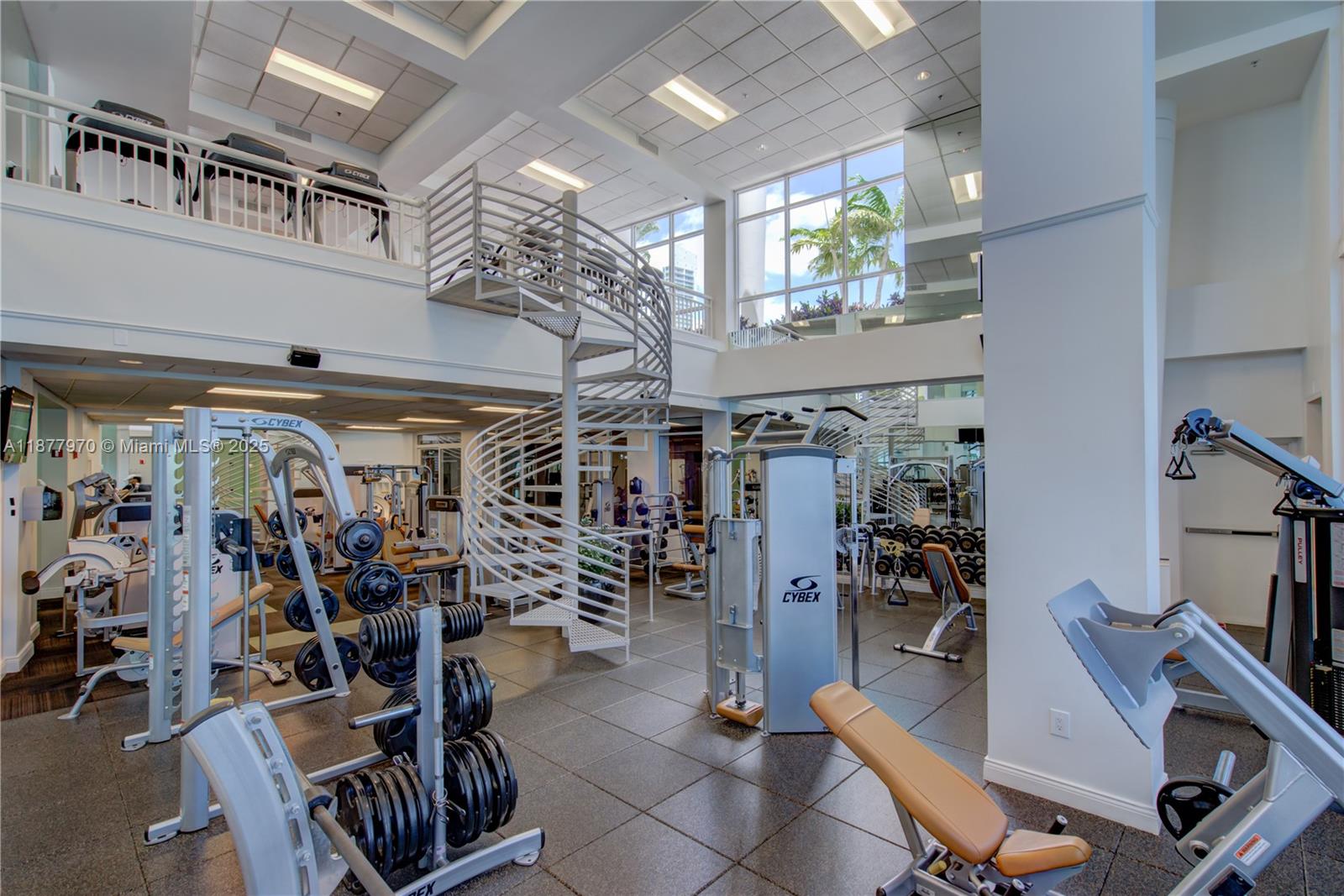 848 Brickell Key Drive, Unit 2502 Miami, FL 33131 - Photo 35 of 40 a view of a room with gym equipment