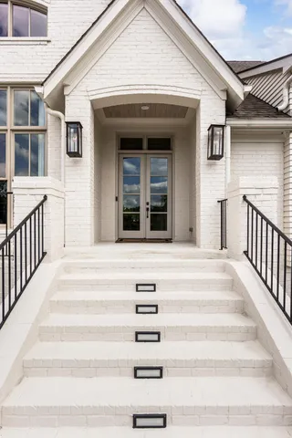 a view of a building with stairs