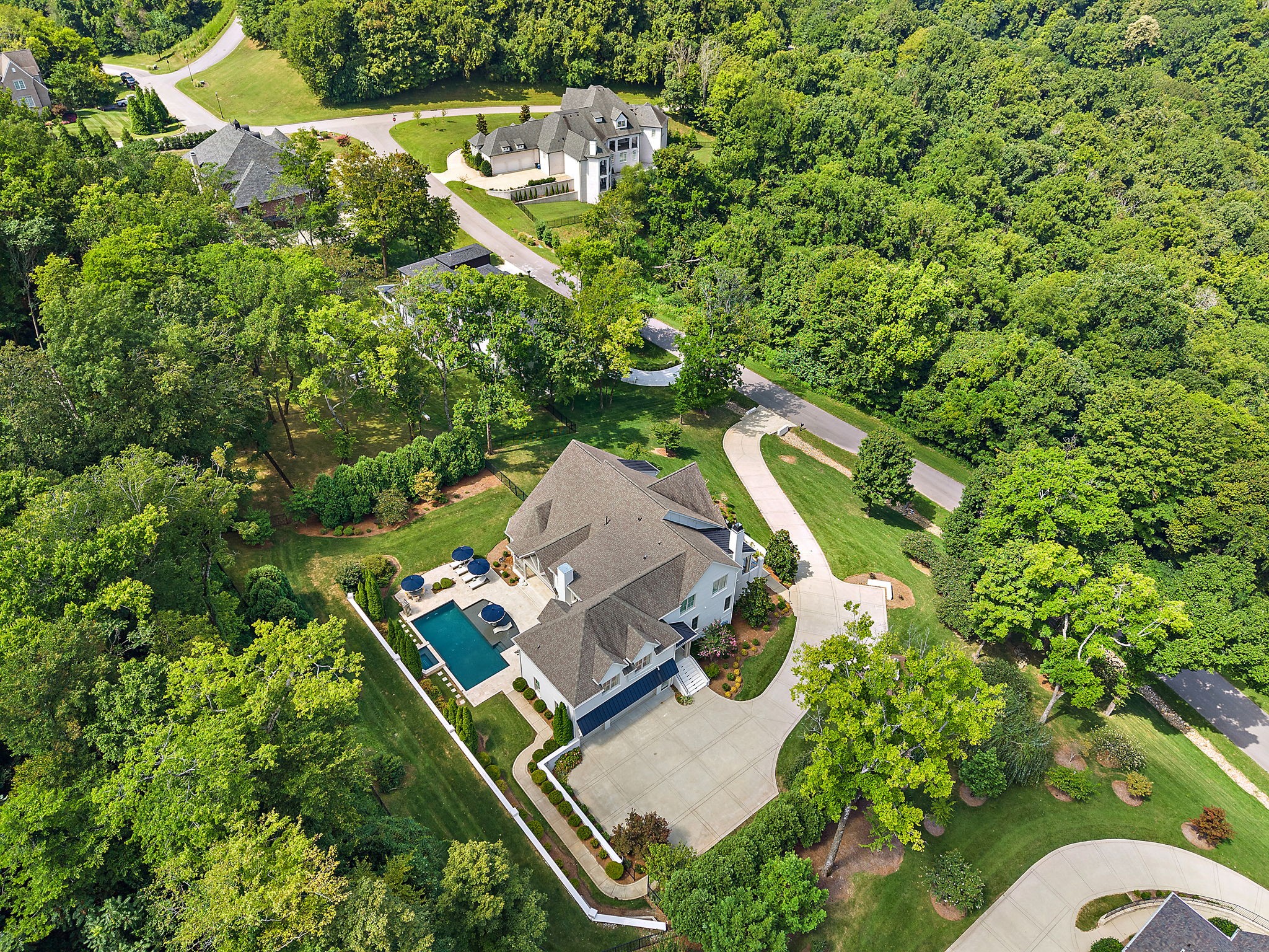 310 Lionheart Court Franklin, TN 37067 - Photo 62 of 67 an aerial view of a house with a yard