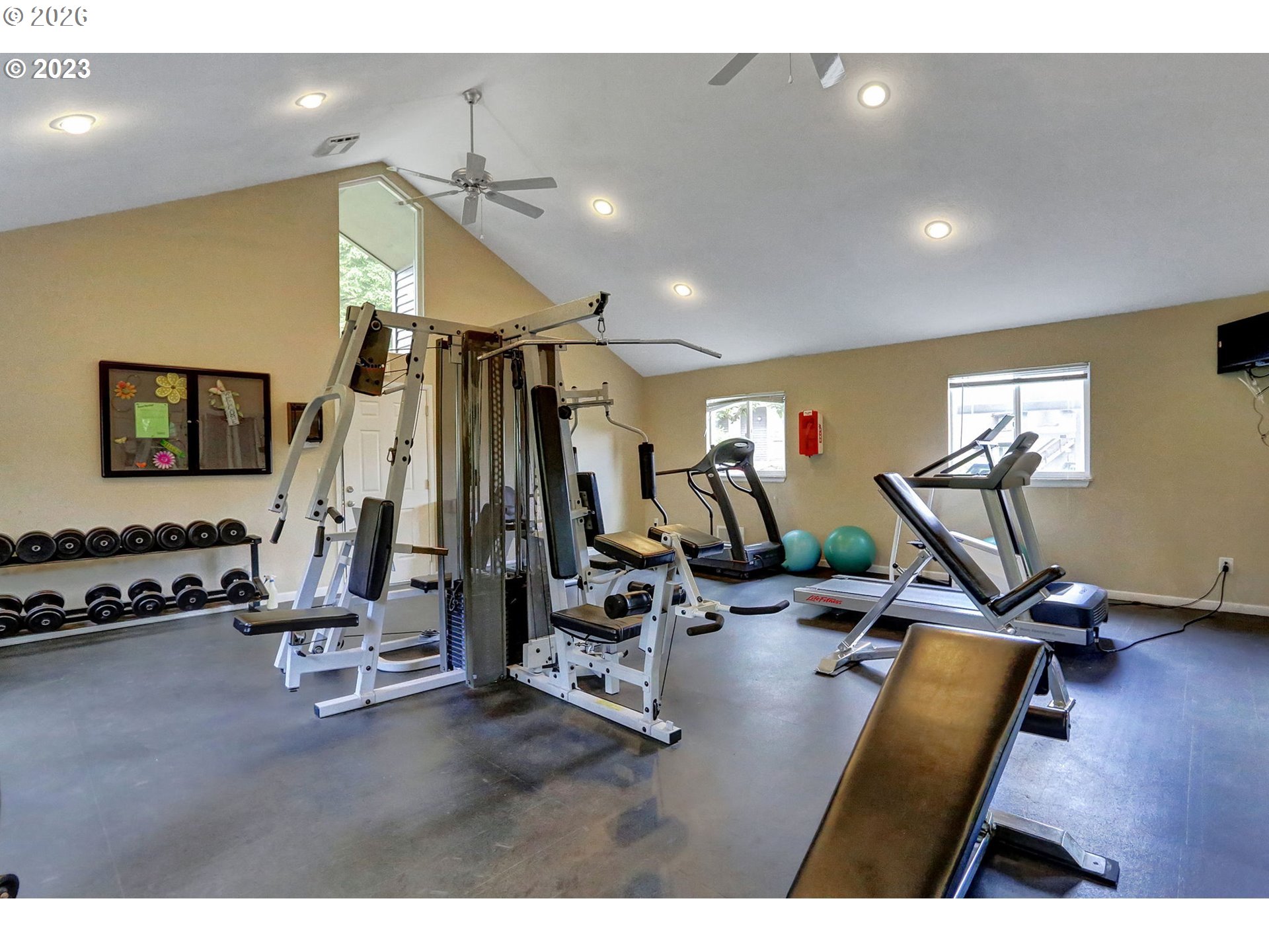 9370 Southwest 146th Terrace, Unit N5 Beaverton, OR 97007 - Photo 34 of 35 a view of a room with gym equipment