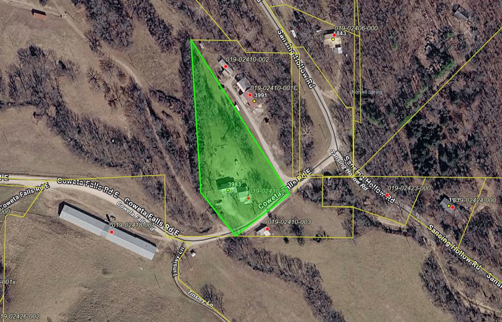 3983 Coweta Falls Road East Harrison, AR 72601 - Photo 48 of 48 Aerial with approximate boundary lines. Not a survey.