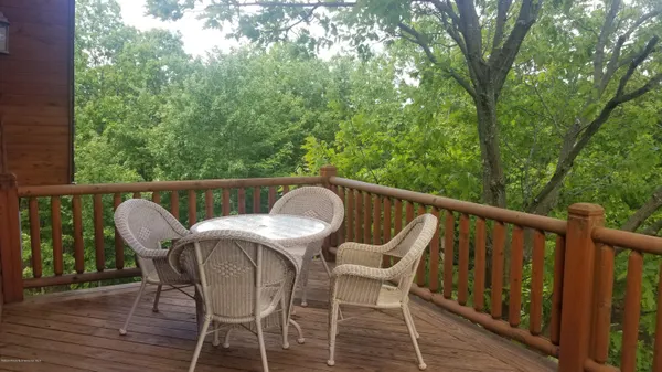 a view of chair and deck