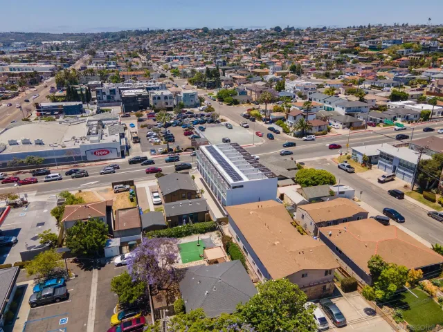an aerial view of a city