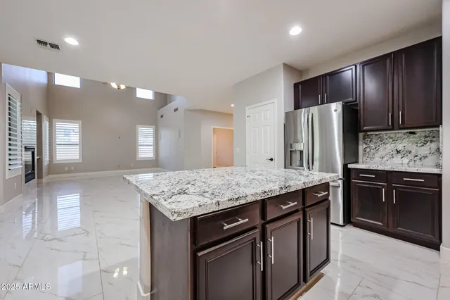 a view of an chairs in room