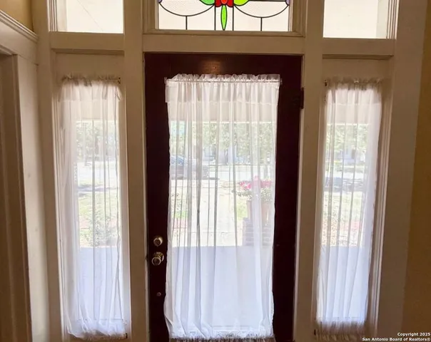 a view of a front door of the house