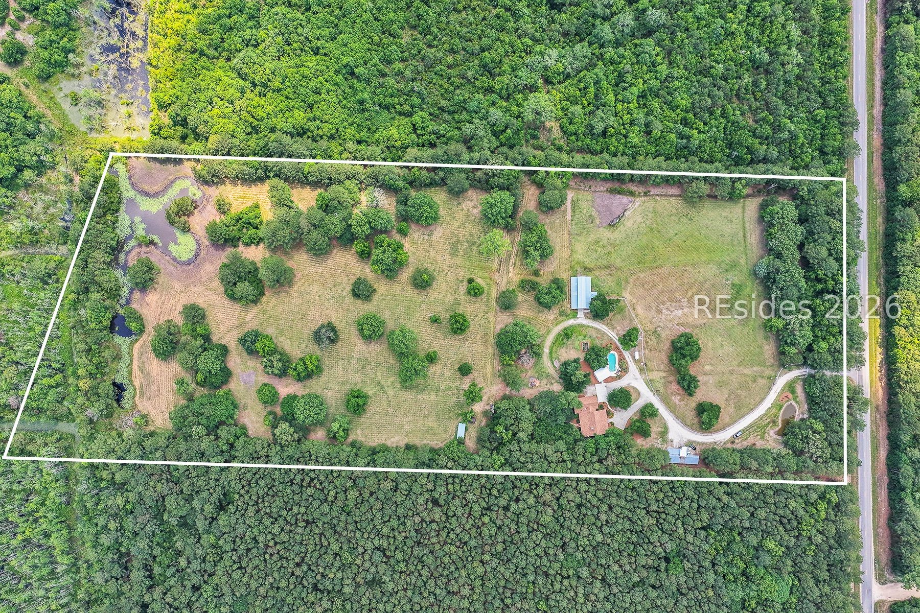 7724 Bees Creek Road Ridgeland, SC 29936 - Photo 80 of 82 Aerial of 20 Acre Horse Farm