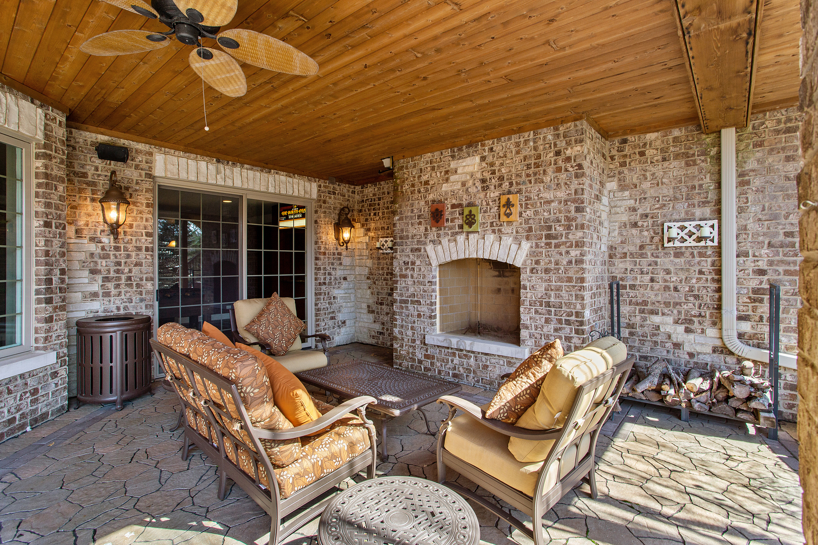 20133 Alison Trail Mokena, IL 60448 - Photo 23 of 42 a outdoor living space with patio furniture and a fireplace