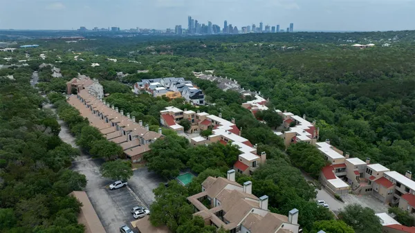 an aerial view of multiple house