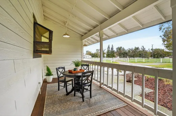 a view of a outdoor seating area