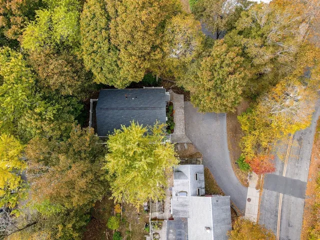 front view of a house with a tree