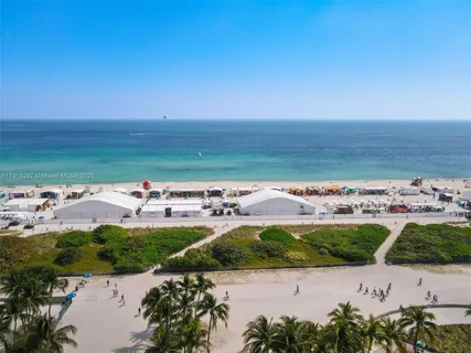 a view of a lake with a city