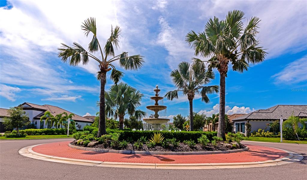 16620 Collingtree Crossing Lakewood Ranch, FL 34202 - Photo 37 of 48 a front view of a house with a small yard and palm trees