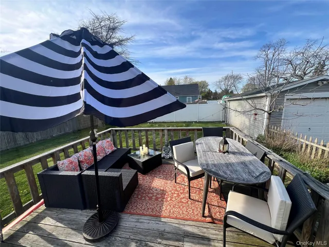 a view of balcony with outdoor seating