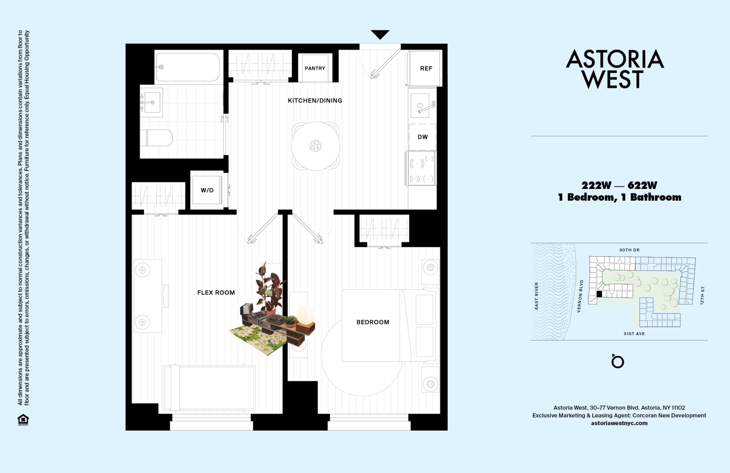 30-77 Vernon Boulevard, Unit 622W Queens, NY 11106 - Photo 8 of 8 a picture of a bathroom with a sink