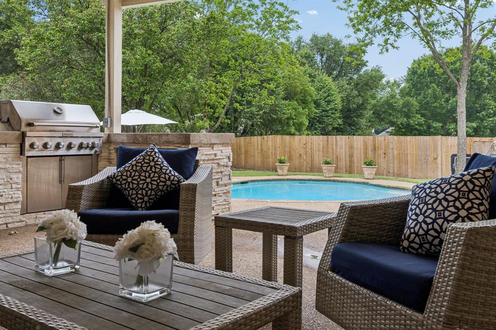1309 Meadow Ridge Court Southlake, TX 76092 - Photo 14 of 34 Covered, Plenty of Seating and Built In Grill