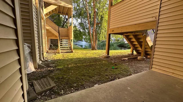 a view of a backyard door