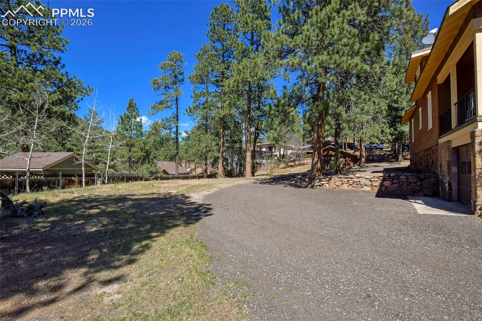 4530 Hagerman Road Cascade, CO 80809 - Photo 42 of 47 Back Yard Showing Circular Driveway