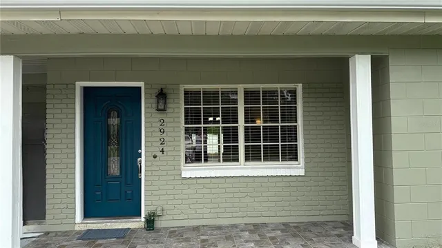 a view of front door