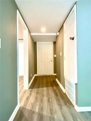 a view of an empty room and window