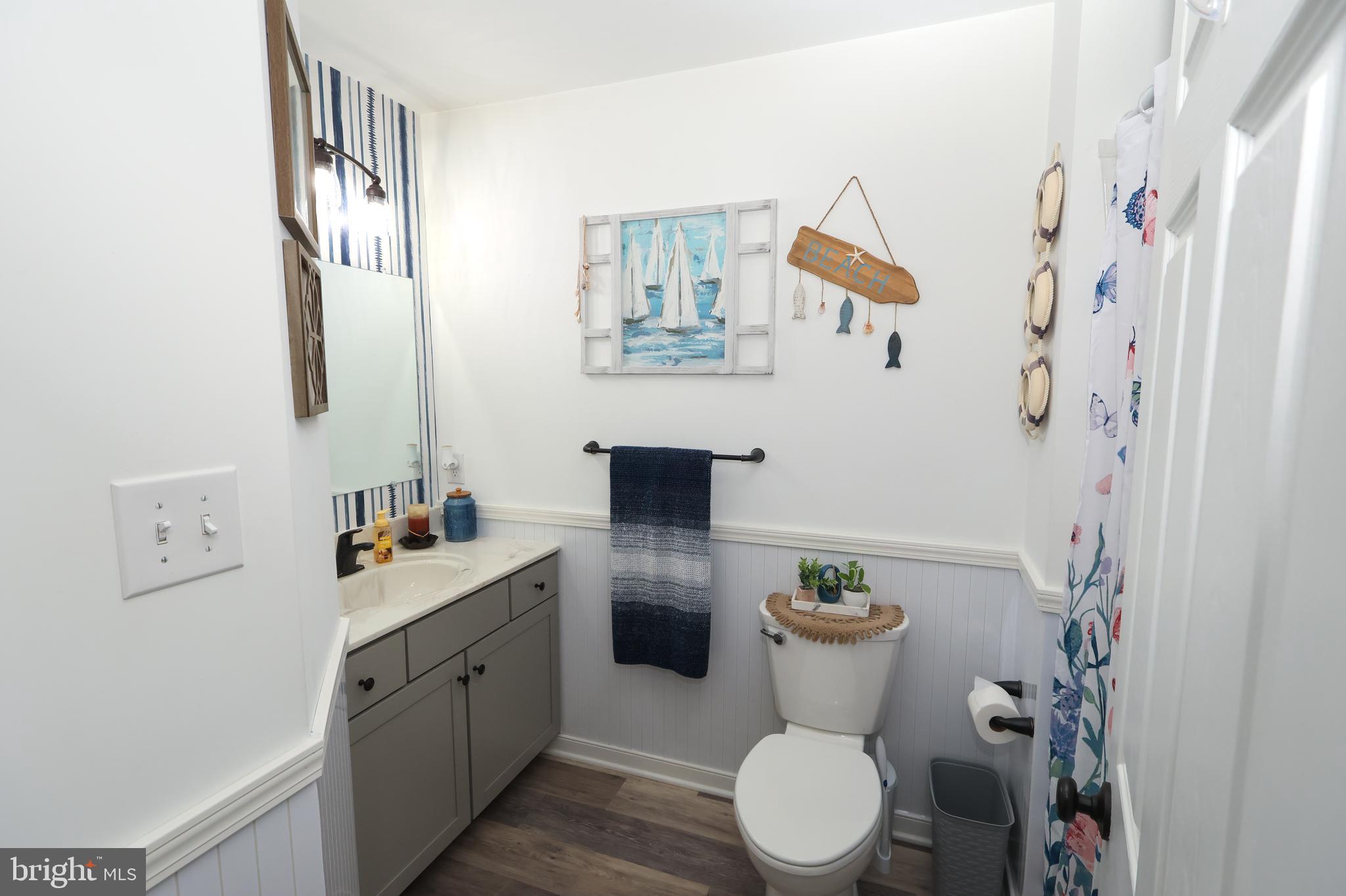 16919 Shaffer Road Sharpsburg, MD 21782 - Photo 28 of 58 a bathroom with a toilet a sink and a mirror