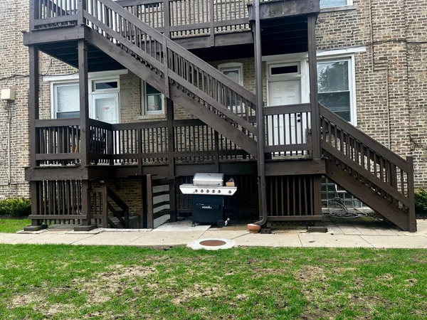 a view of a house with a deck