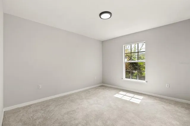 an empty room with a window