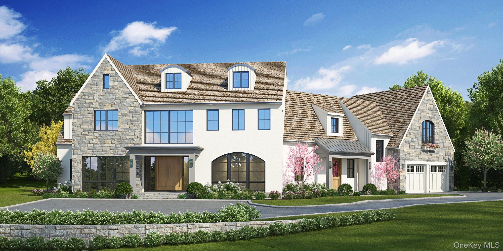 a front view of building with yard