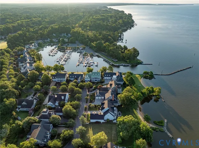 an aerial view of multiple house