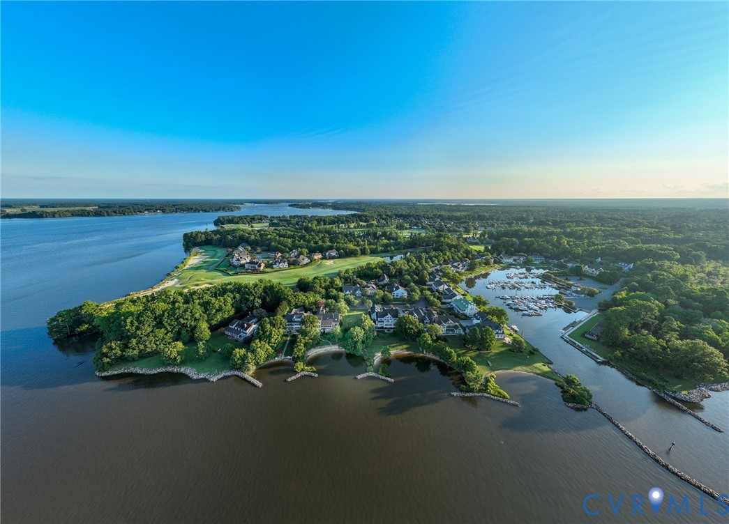 1540 Harbor Road Williamsburg, VA 23185 - Photo 27 of 50 an aerial view of a houses with a yard and lake view