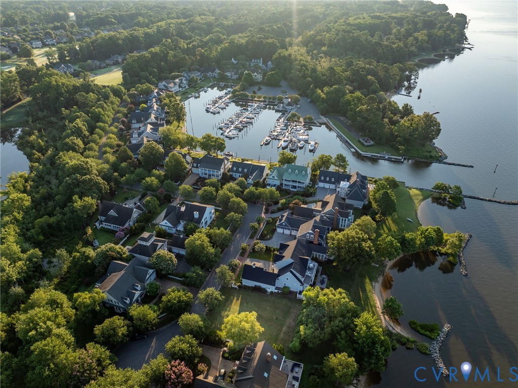 1540 Harbor Road Williamsburg, VA 23185 - Photo 28 of 50 an aerial view of residential houses with outdoor space and trees