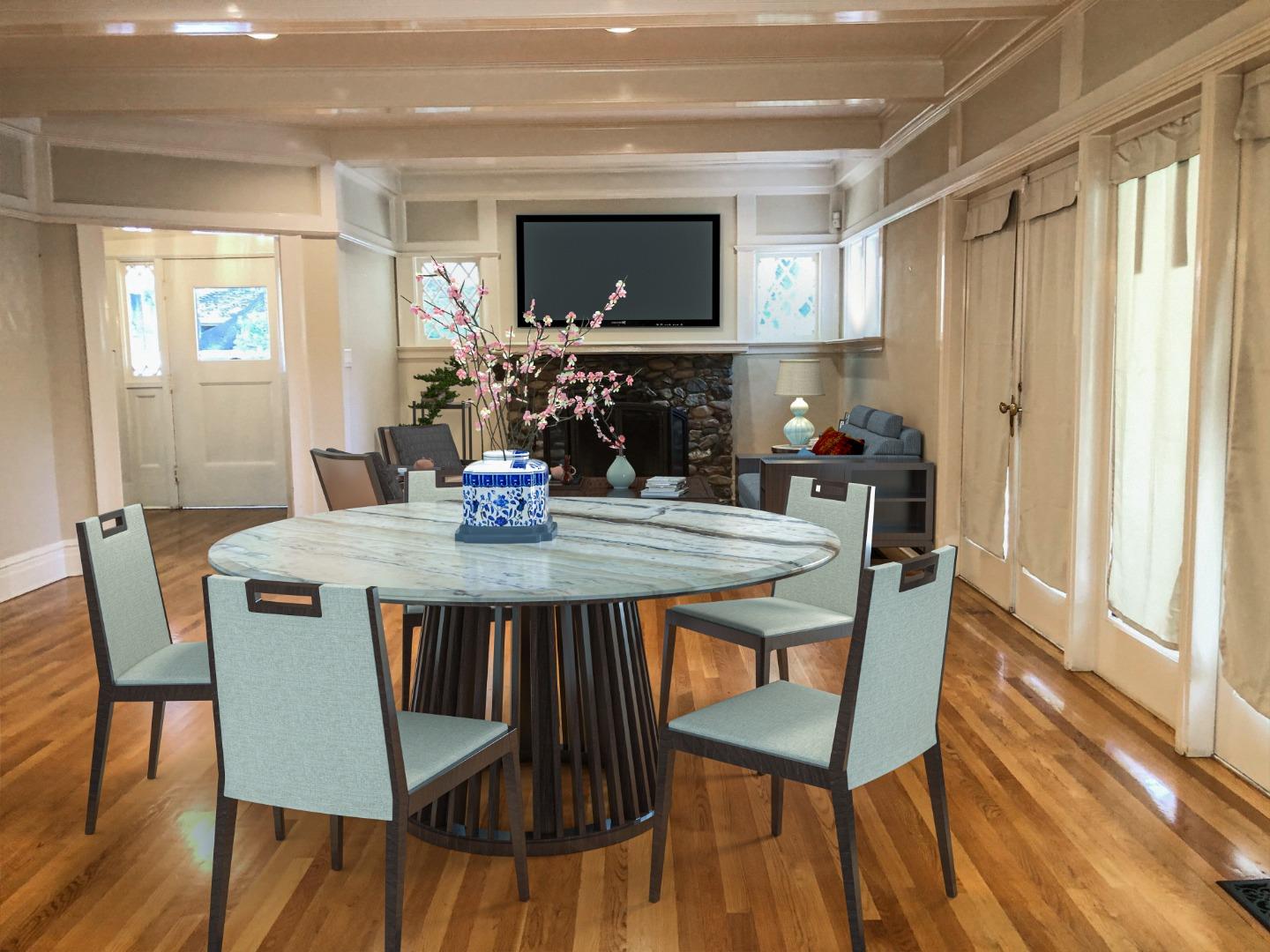 11995 Walbrook Drive Saratoga, CA 95070 - Photo 6 of 26 a view of a dining room with furniture and wooden floor
