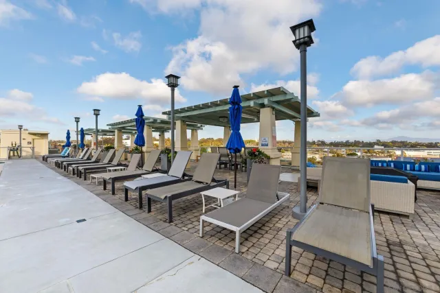 a view of a outdoor space with seating space